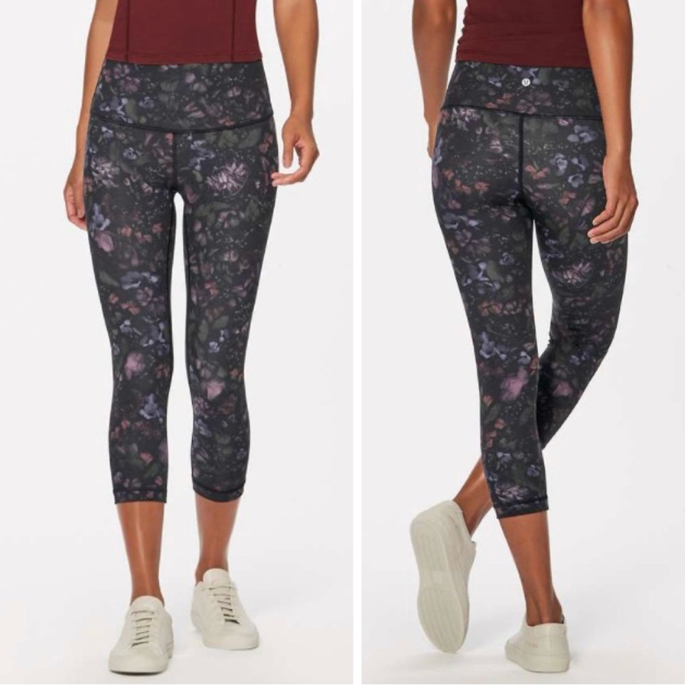 Lululemon Wunder Under Crop (Hi-Rise) (Full-On Luxtreme 21") Frozen Flourish - Picture 1 of 12